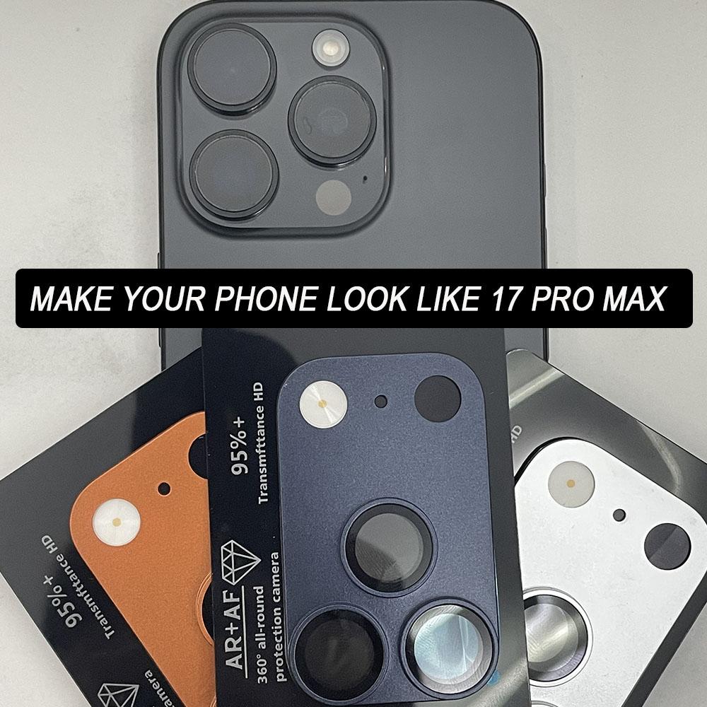 For iPhone 16 Pro Max 14 15 To Change 17 Pro Max Camera Lens Protective Cover Modification Camera Lens Metal Film Tempered Glass