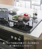 Yamazaki Foldable Gas Stove Cover W27×D25.5×H7.2cm Black Compatible with 1-Burner Stoves 5110