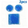 3Pcs Reusable Gel Ice Packs – 2 Round + 1 Square, Soft Flexible Cooling for Face Body Limbs, Portable Travel Gym Home Essential