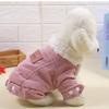 Windproof Dog Jumpsuit with Thick Fleece Liners Dog Winter Warm Padded Jackets