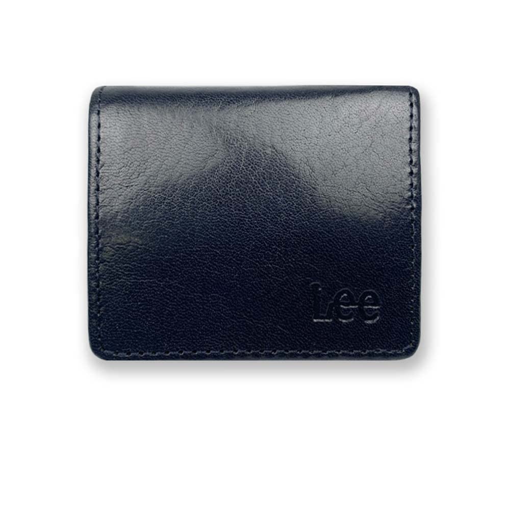 Lee Colors Luxury Italian Leather Coin Real Leather [8 Available] Box-Shaped Case, (0520512) (Navy)