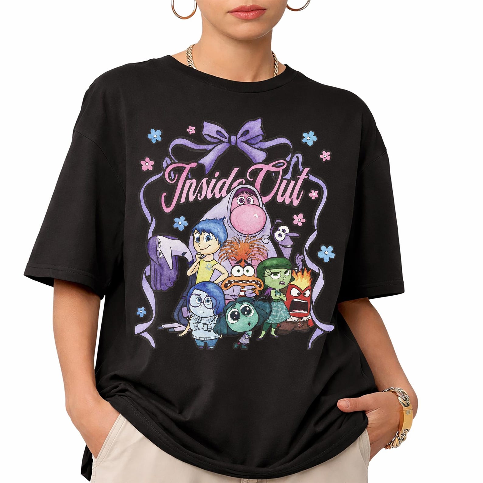 Inside Out Feelings Shirt, Coquette Bow Core Memory Tee, Mental Health Awareness Top S