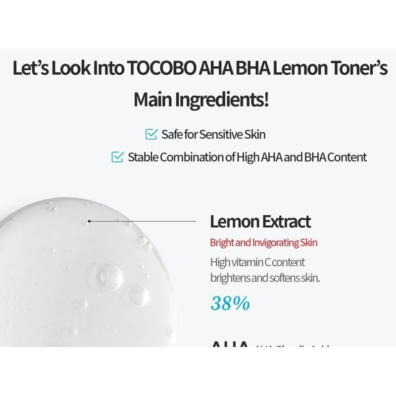 TOCOBO AHA BHA Lemon Toner