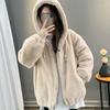 2026 Autumn and Winter New Women's Clothing Imitation Lazy Rabbit Fur Women's Medium and Long Loose Thickened Lamb Wool Coat Hooded Wool Plush Coat