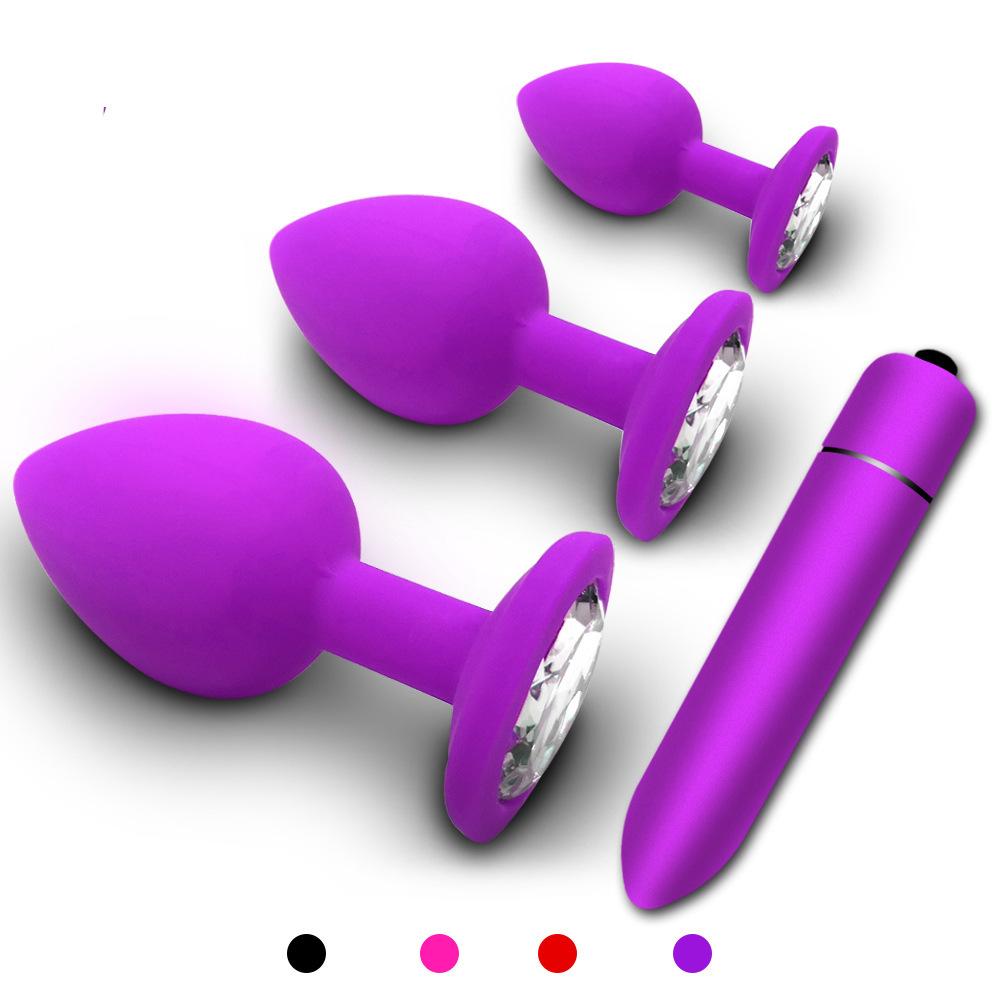 Silicone Butt Anal Plug Dildo Bullet Vibrator Sex Toys for Woman Prostate Massager Vibrador Butt Plug For Men Gay Adult Lesbian