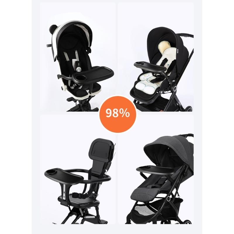 Universal Tray for Stroller with Cup Holder 2-in-1 Stroller Snack Food Organize Tray for Pushchair Stroller Accessories