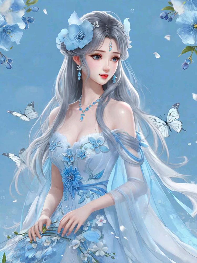 

5DDIY Красивый ангел Алмазная картина Цветочная фея Полная Алмазная мозаика Вышивка крестом Набор для вышивки Искусство Домашнее украшение Full Round 20x30CM