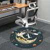 1PC Moon Space Owl Office Round Area Rug, Mat Suitable For Office, Under Office Chairs Bedroom Living Room Home Decor, Room Deco