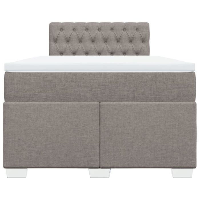 Maison Exclusive - Sommier à lattes de lit avec matelas Taupe 120x200 cm Tissu