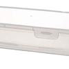 File Container Box Clear Supplies with Cover for Books Paper Stamps