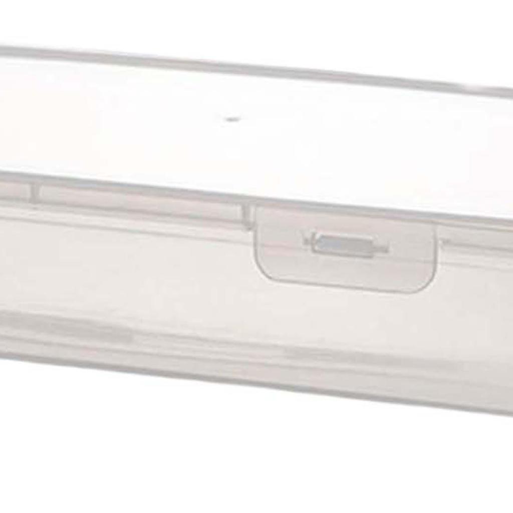 File Container Box Clear Supplies with Cover for Books Paper Stamps