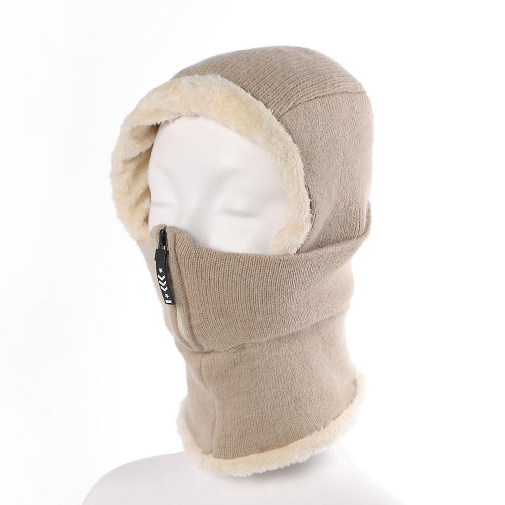 Winter cold weather gear: neck warmer, neck warmer, hat, knit neck warmer