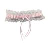 Elegant Rose Flower Garter with Bowknot Adjustable Lace Leg Band for Women Holiday Wedding Dress Outfits