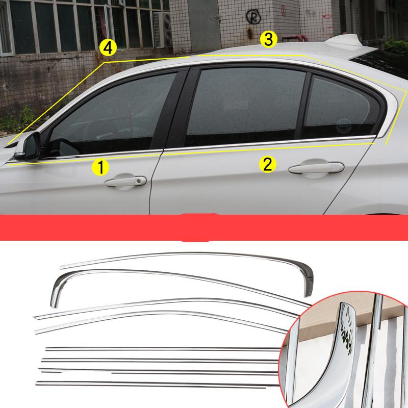 Fit For BMW 3 Series 316i 328 320 320i F30 E90 E92 2006-2012-2018 Window Decoration Bright Chromium Styling Car Accessories