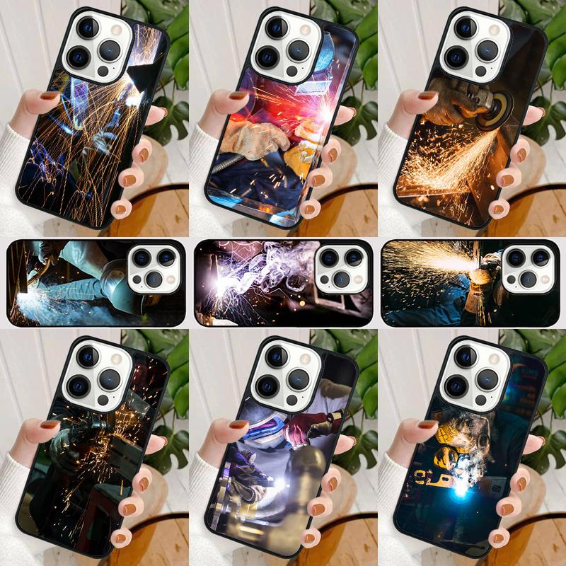 Welder Welding Hot Metal Worker Phone Case For iPhone 17 Air 16 15 14 Max Plus 11 12 13 Pro Max Phone Cover coque