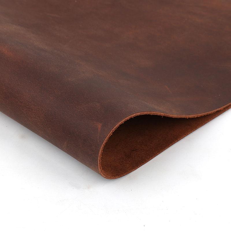 Capa Superior Piel de Vaca, Cera de Aceite, Piel Crazy Horse, Cuero Curtido Vegetal, Material de Cuero Hecho a Mano para Bricolaje, Cuero Genuino de 2 mm de Espesor