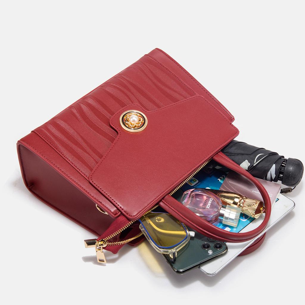 Mother'S Day Gift Red Wedding Bag Bridal Bag Women'S Bag Mom Handbag Capacity Shoulder