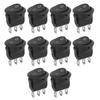 10pcs 23mm  Rocker Switches 3Pin 2Position Round Boat  ONOFF