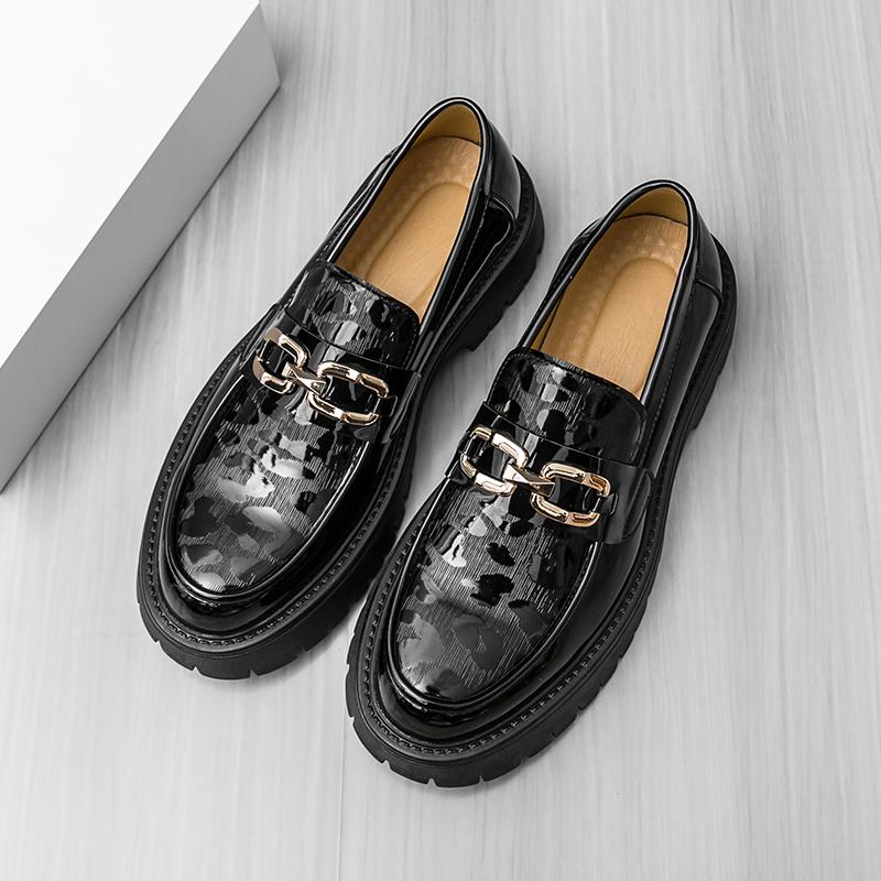 Size 38-46 Loafers Men Thick-soled Durable and Casual Fashion Brand Leather Shoes Business Travel and Banquet Shoes Men
