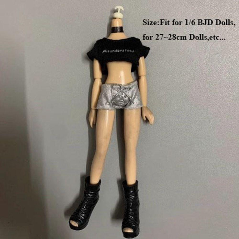 Kids Toys Doll Outfit Skirt Fashion T-shirt Pants Doll Dresses Clothes for 1/6 BJD 27~28cm Doll