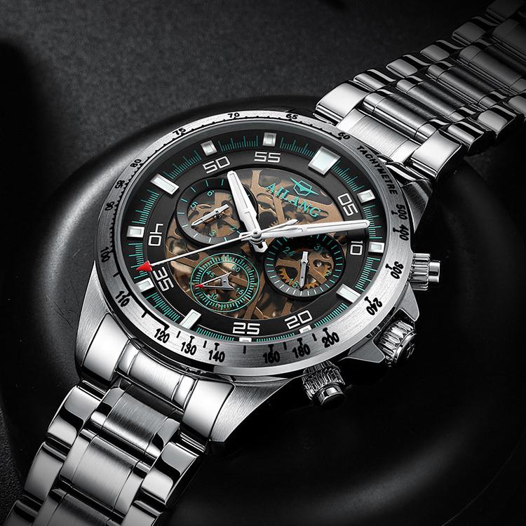 AILANG New Men's Watch Fully Automatic Hollow Mechanical Watch Multi -function Watches Waterproof