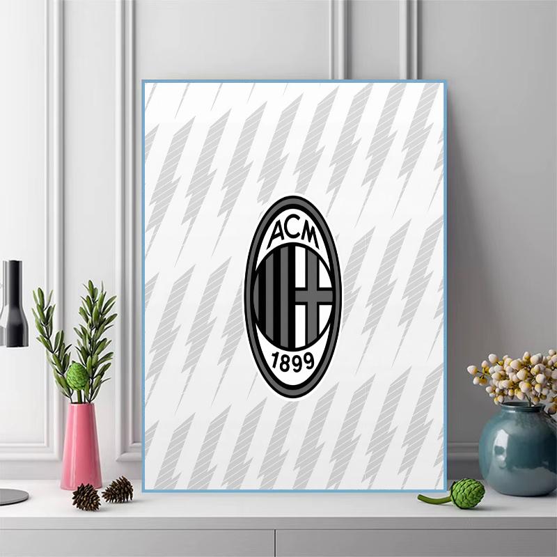 AC Milan 100% Round Full Drill 5D DIY Diamond Painting Embroidery Cross Stitch Rhinestone Décor