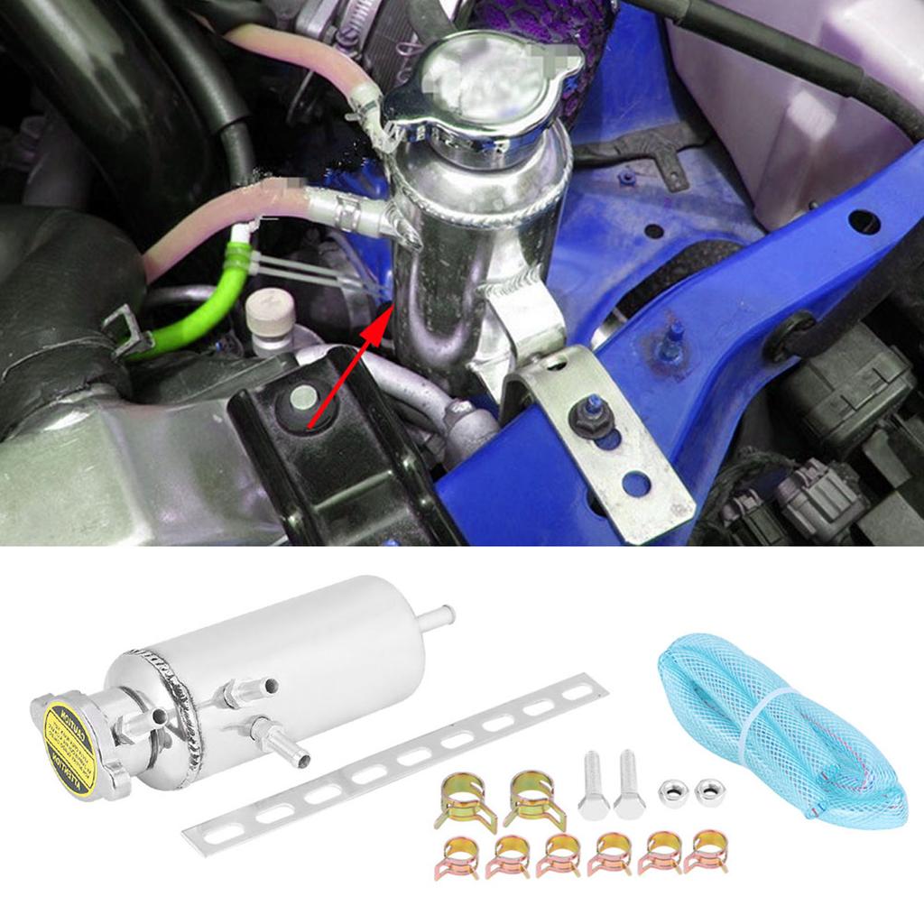 350ml Aluminium Auto SUV Überlaufbehälter Kühler Kühlmittel Aluminium Ausgleichsbehälter Kit Universal
