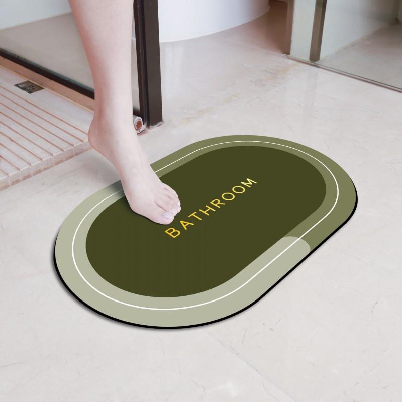 Soft Diatomite Bath Mat Non-Slip Absorbent Floor Bathroom Toilet Entrance Quick Dry Door Modern Minimalist