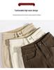 Coffee Brown Women's High-Waisted Velvet-Lined Loose Jeans - Winter 2025 Harajuku Style Trousers