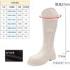 Thick-soled knight boots women's new spring and autumn single boots thin boots high boots but knee boots increase in height