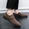 Moda lusso nero marrone pelle scamosciata cinturino con fibbia in metallo scarpe Oxford Classiche da uomo formali da lavoro scarpe da cerimonia