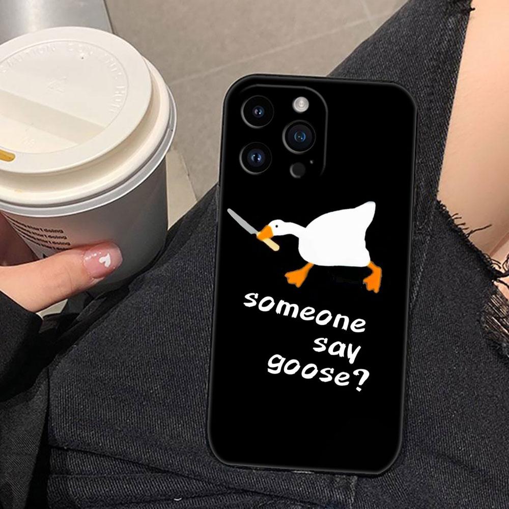 Cartoon Duck Goose Cover Phone Case For iphone Apple 17 AIR 16E 16 15 14 13 12 11 Pro XR Max 8 7 Plus TPU Case Funda Shell Capa