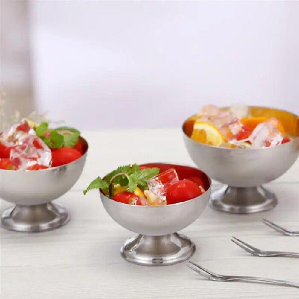 200ml Ice Cream Cup Silver Candy Cup New Fruit Snack Goblet
