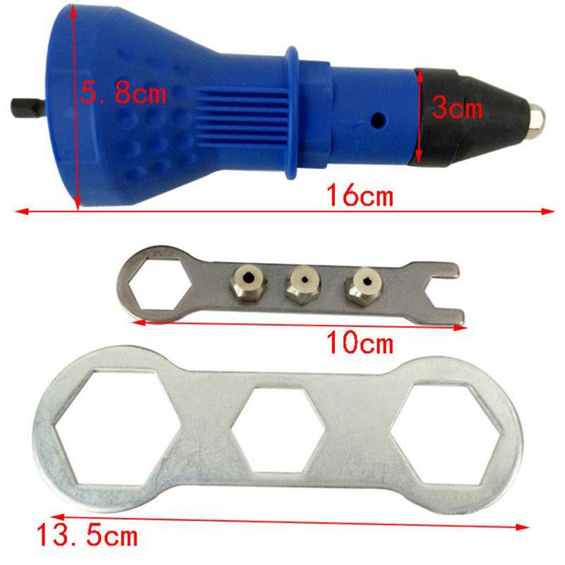 

Портативный электрический заклепочный пистолет с головкой для вытягивания сердечника 2,4–4,8 мм — аксессуар для крепежного инструмента 8113 ordinary type синий