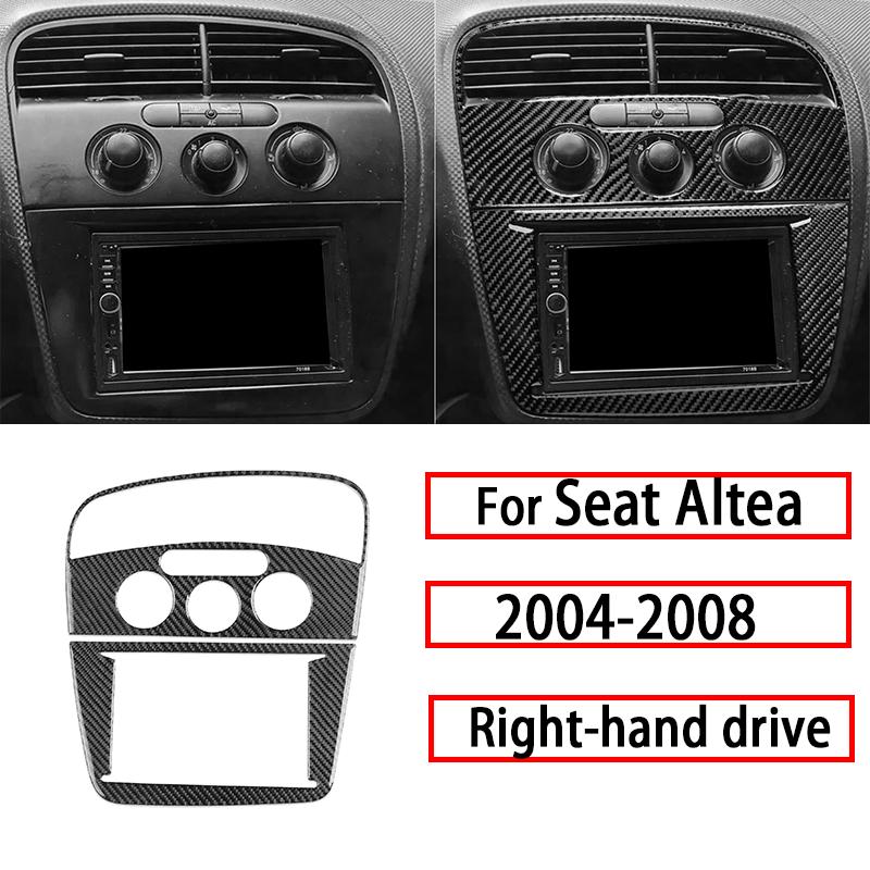 Pro Seat Altea 2004-2008 Díly do auta z uhlíkových vláken Středová konzola Větrací mřížky Panel CD Panel rychloměru Kliky dveří Dekorativní samolepky