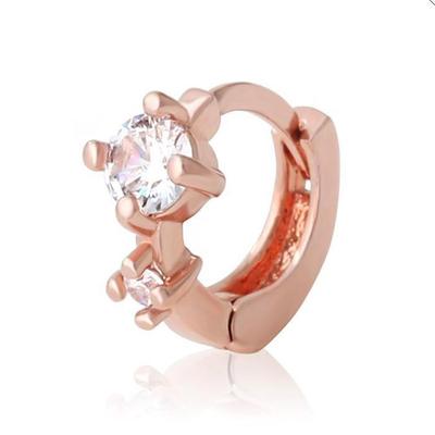 Amy 14K Gold Needle Cubic Rose Gold Ring Piercing (S8539489)