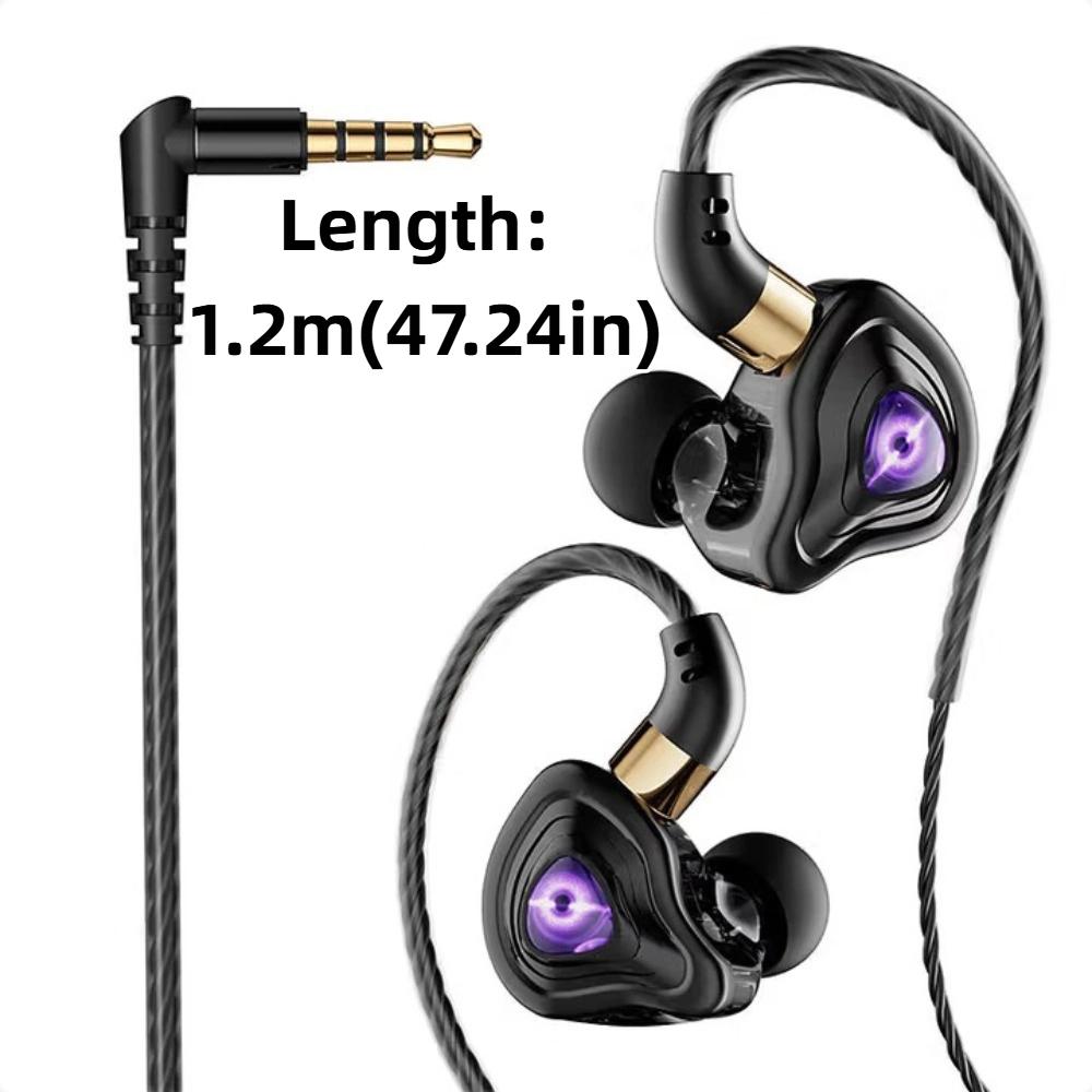 3.5mm in Ear Earphones Elbow Wired Headset Sport Earphones Esports Wired Earphone  Running