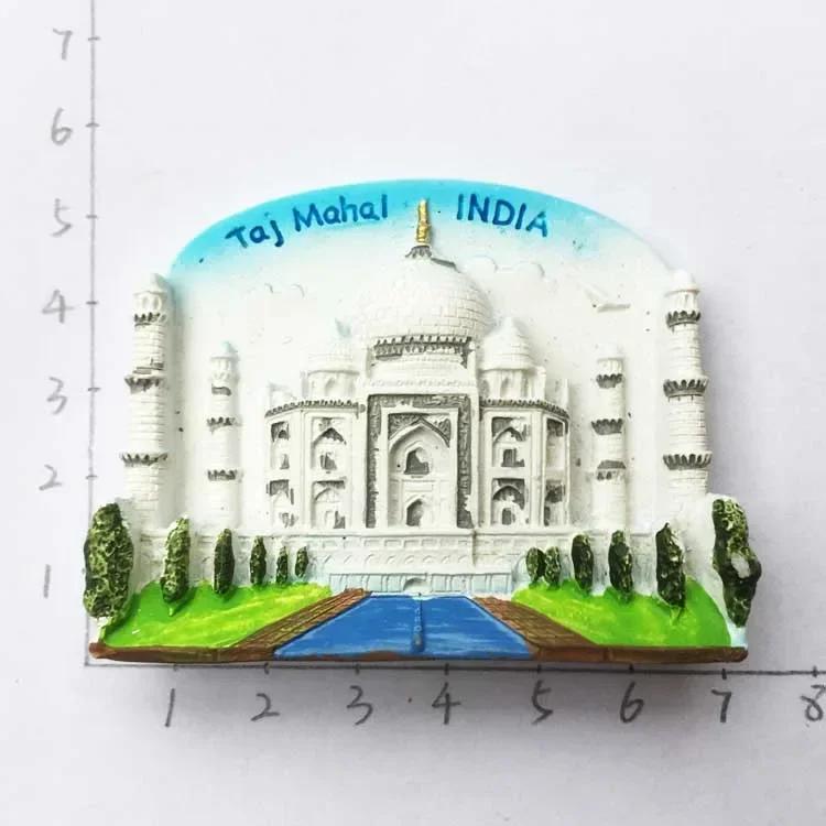 India Fridge Magnet Tourism Souvenir Rajasthan Bangalore 3D Resin Painted Crafts Magnets for Refrigerators Sticker Home Decor