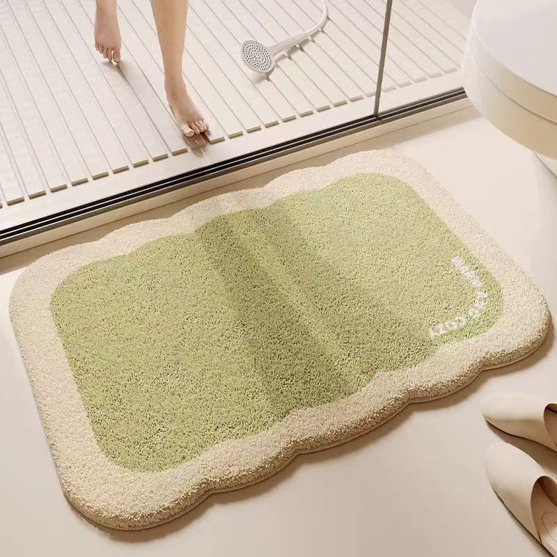 Non Slip Floor Mat Irregular Carpet for Household Bathroom Wet Dry Separation Floor Mat for Bathroom and Toilet