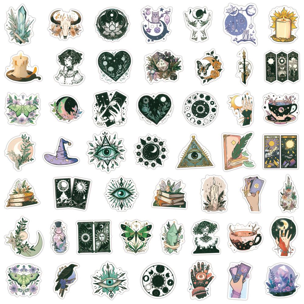 10/30/50PCS Magic Witch Beauty Art Cartoon Stickers Aesthetic DIY Phone Laptop Skateboard Graffiti Gothic Decals Fun for Kid Toy