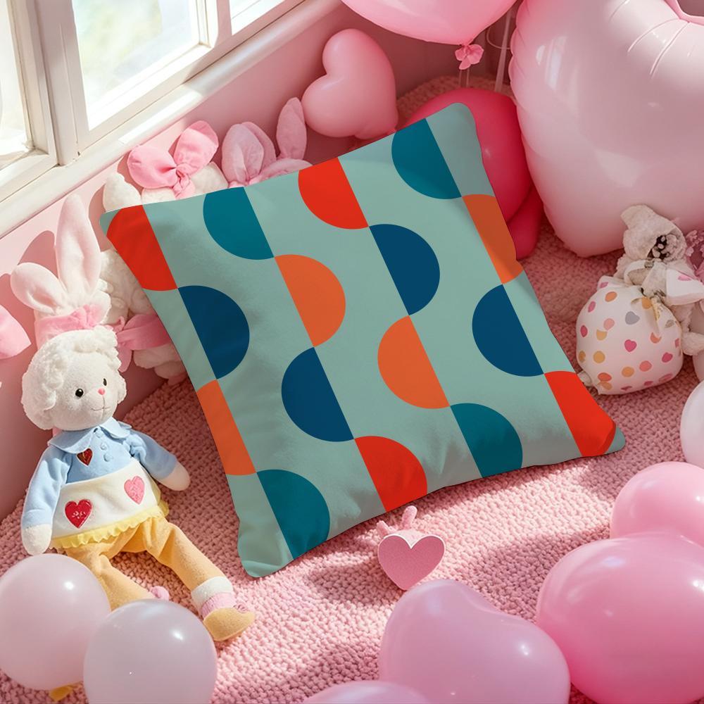 Modern color Mia style geometric pattern Cushion Pattern Printed Pillowcase for Living Room Sofa Cushion Cover & Bedroom Decor