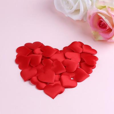 100 Pièces/paquet Pétales de Tissu Rembourrés à Lancer Cœur d'Amour Décoration de Table Mariage Fête Artisanat DIY