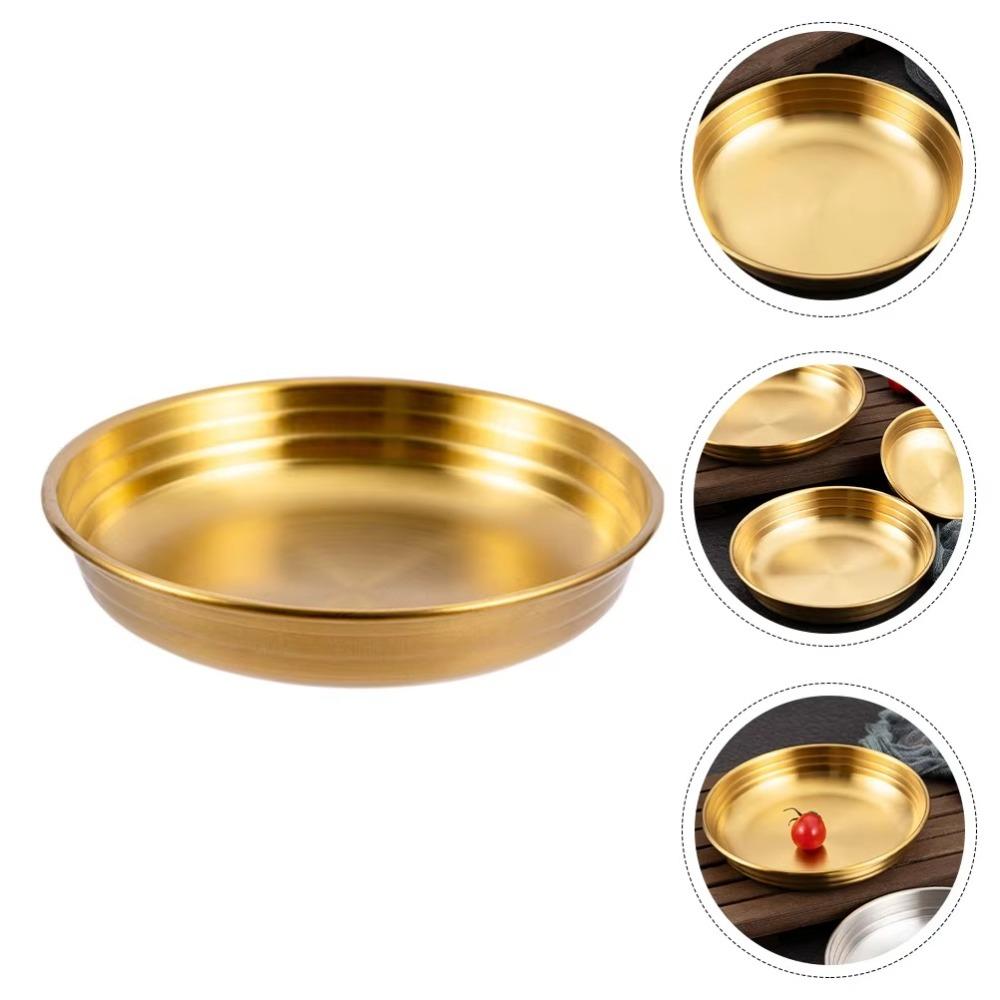 Thickened Tableware Pickle Dish Stainless Steel Sauce Dish Snack Pan  Kitchen Tools