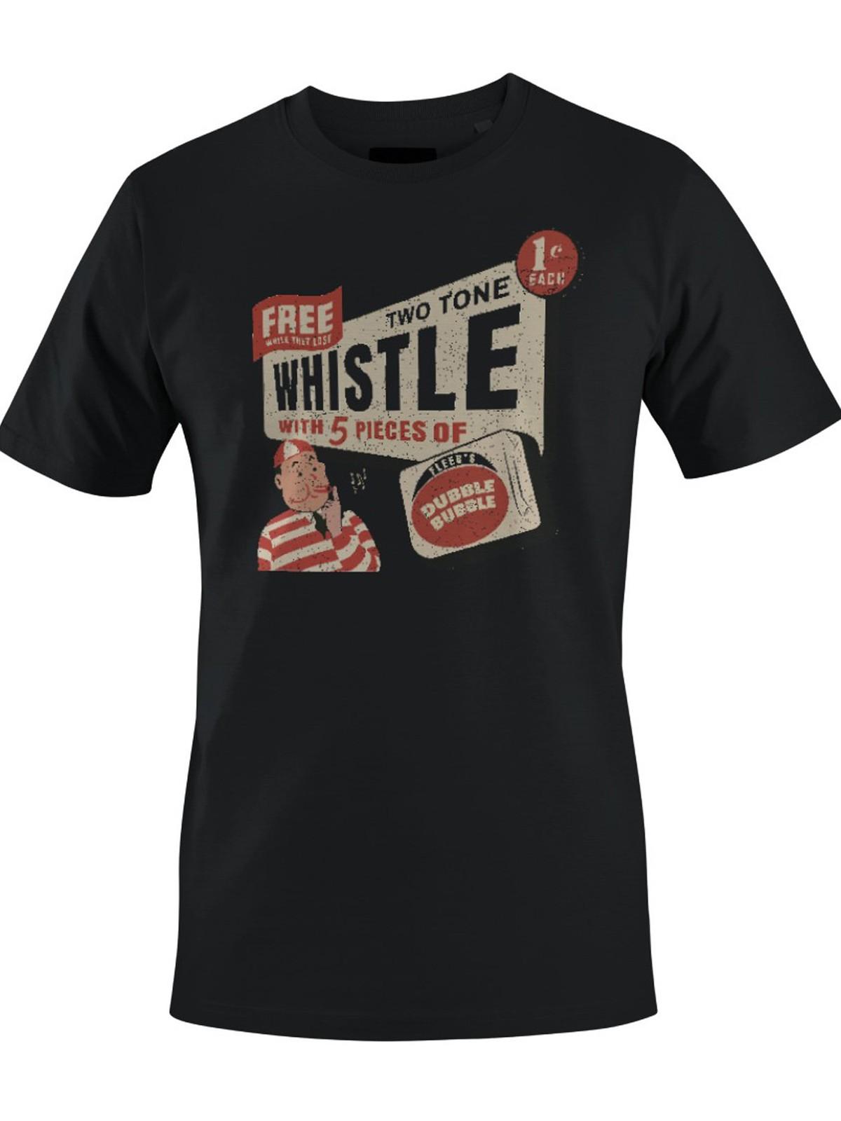 Officially Licensed Dubble Bubble Retro Whistle Ad Mens T-shirt M