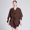 Womens Oversized Knit Shawl Cape Cardigan Warm Loose Outerwear Winter Street Style