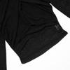 Women's J25TP256 Semi-Transparent Mesh Crossover Long Sleeve Slim Fit Short T-shirt for Summer and Autumn