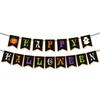 Banderas de Feliz Halloween Banderas de Halloween Decoraciones para Fiestas de Halloween Telón de Fondo para Truco o Trato Guirnalda Exterior Interior