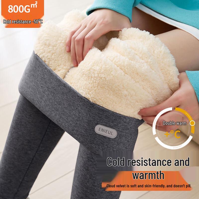Langsha Women's High-Waist Cloud Fleece Lined Winter Leggings
