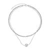 Double-layer Necklace for Women in Summer, Featuring High-end Design and Versatile Style, Suitable for Collarbone Jewelry.
