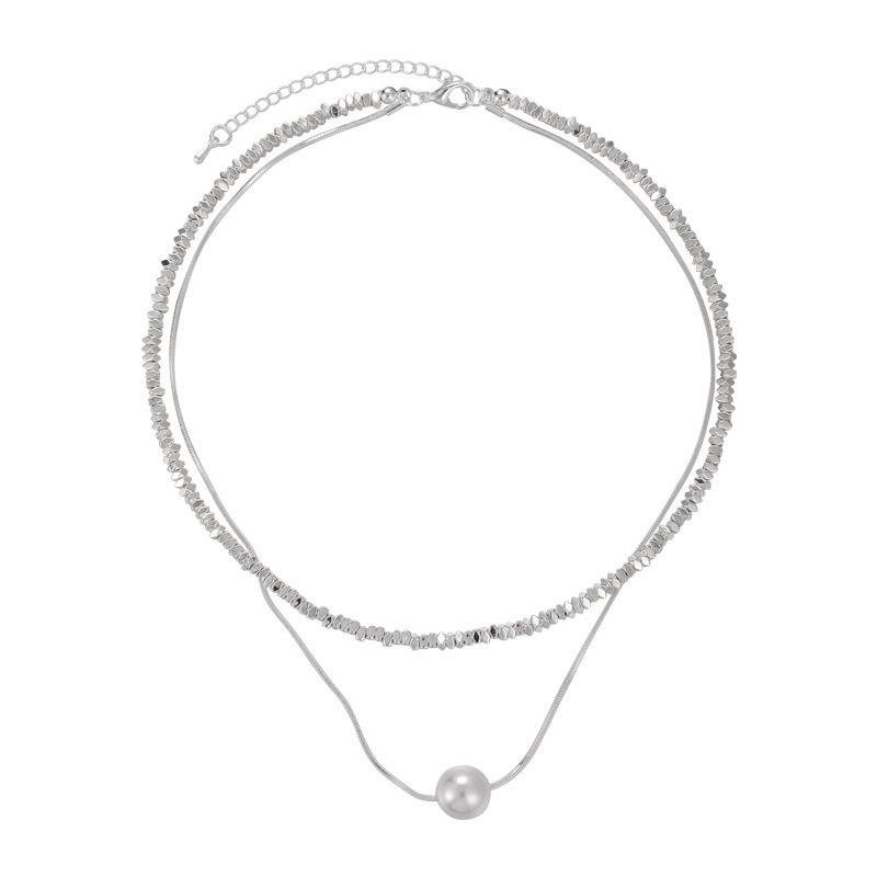Double-layer Necklace for Women in Summer, Featuring High-end Design and Versatile Style, Suitable for Collarbone Jewelry.